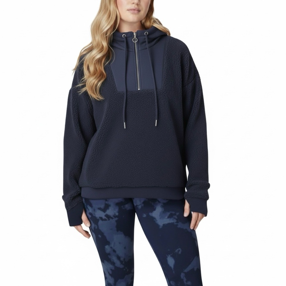 Sweaty Betty NWT Sherpa 1/2 Zip Hoodie Sweatshirt
